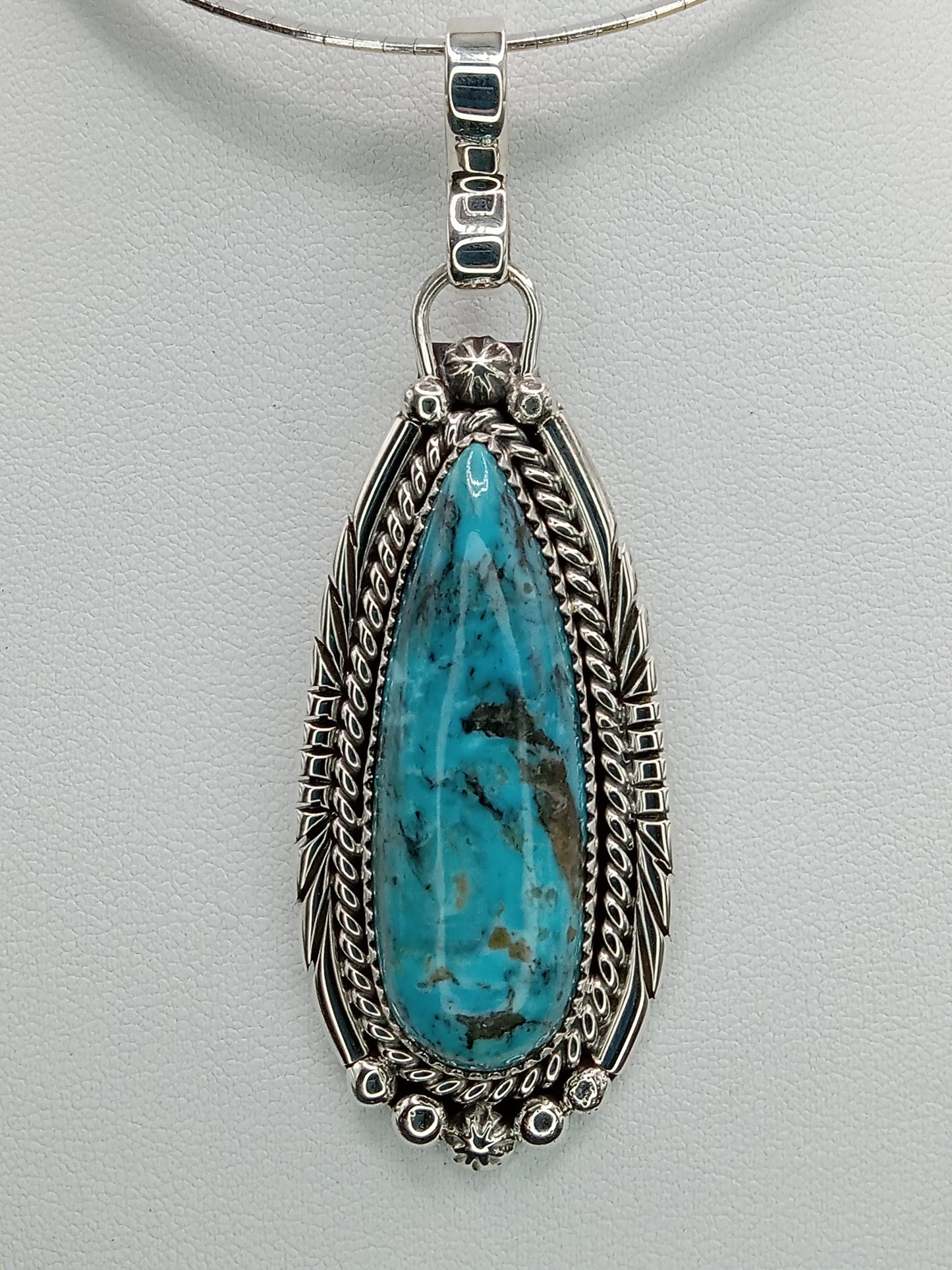 Desert Treasure:  Turquoise Pendent, set in Sterling Silver