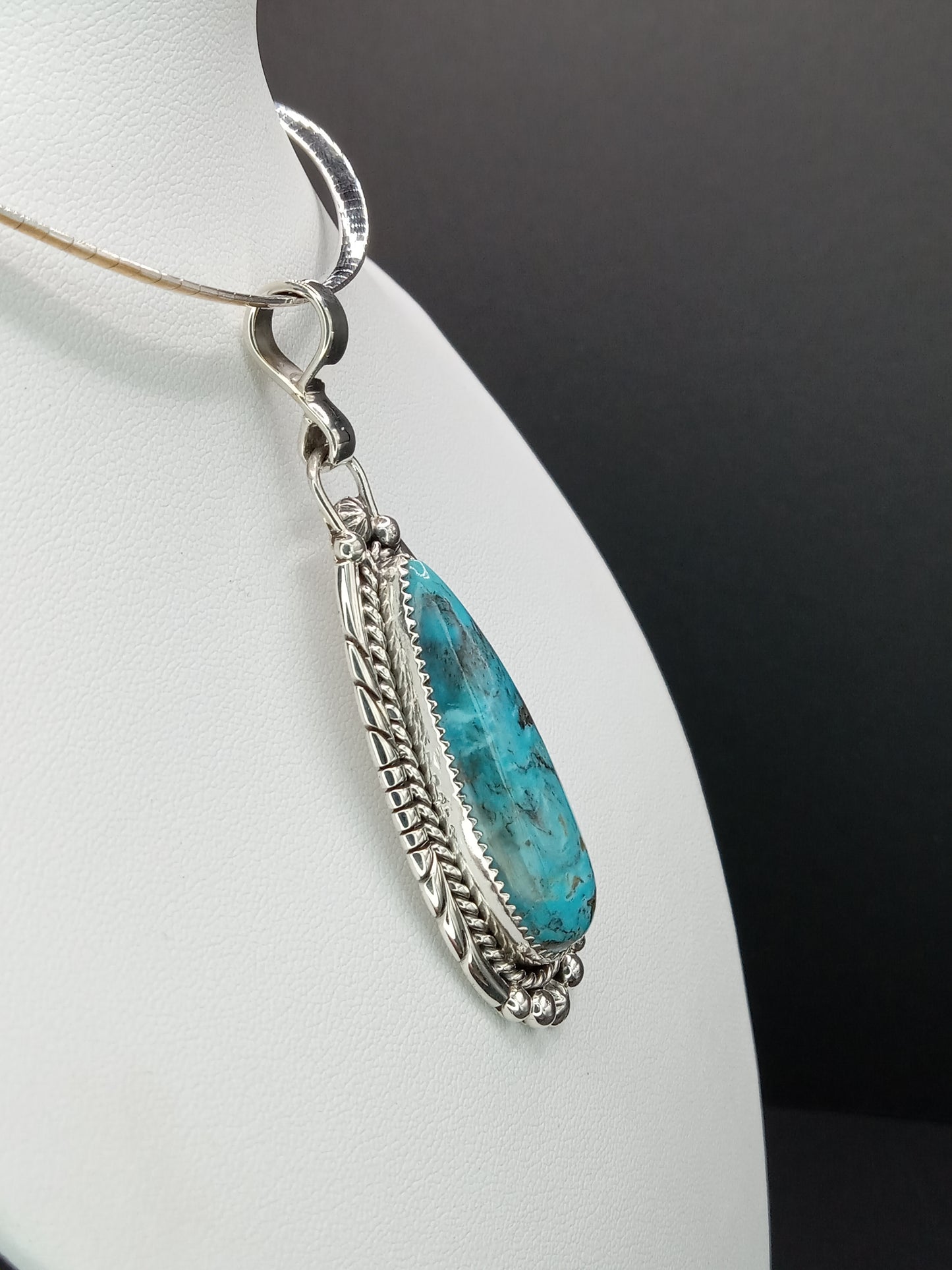 Desert Treasure:  Turquoise Pendent, set in Sterling Silver