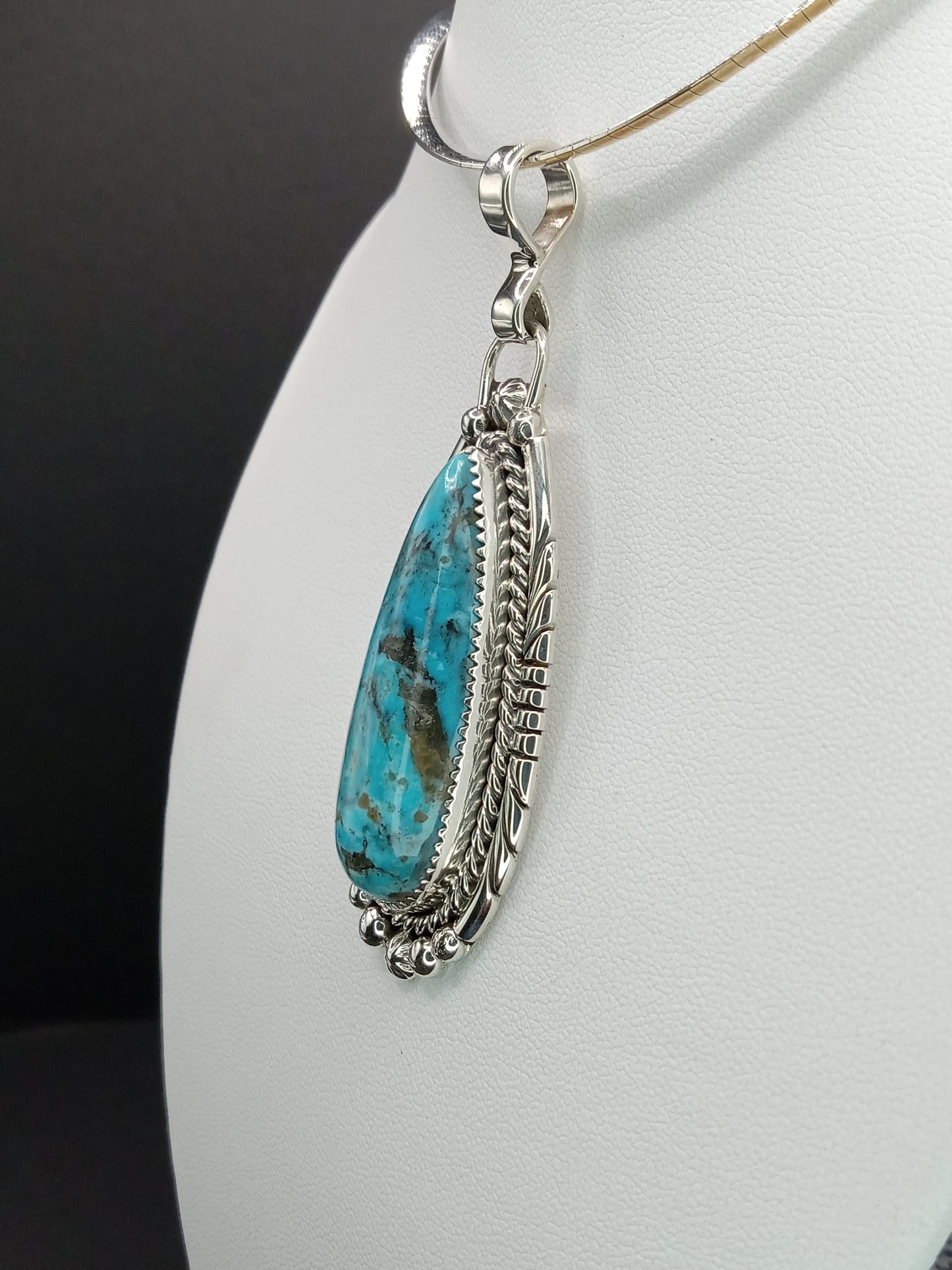 Desert Treasure:  Turquoise Pendent, set in Sterling Silver