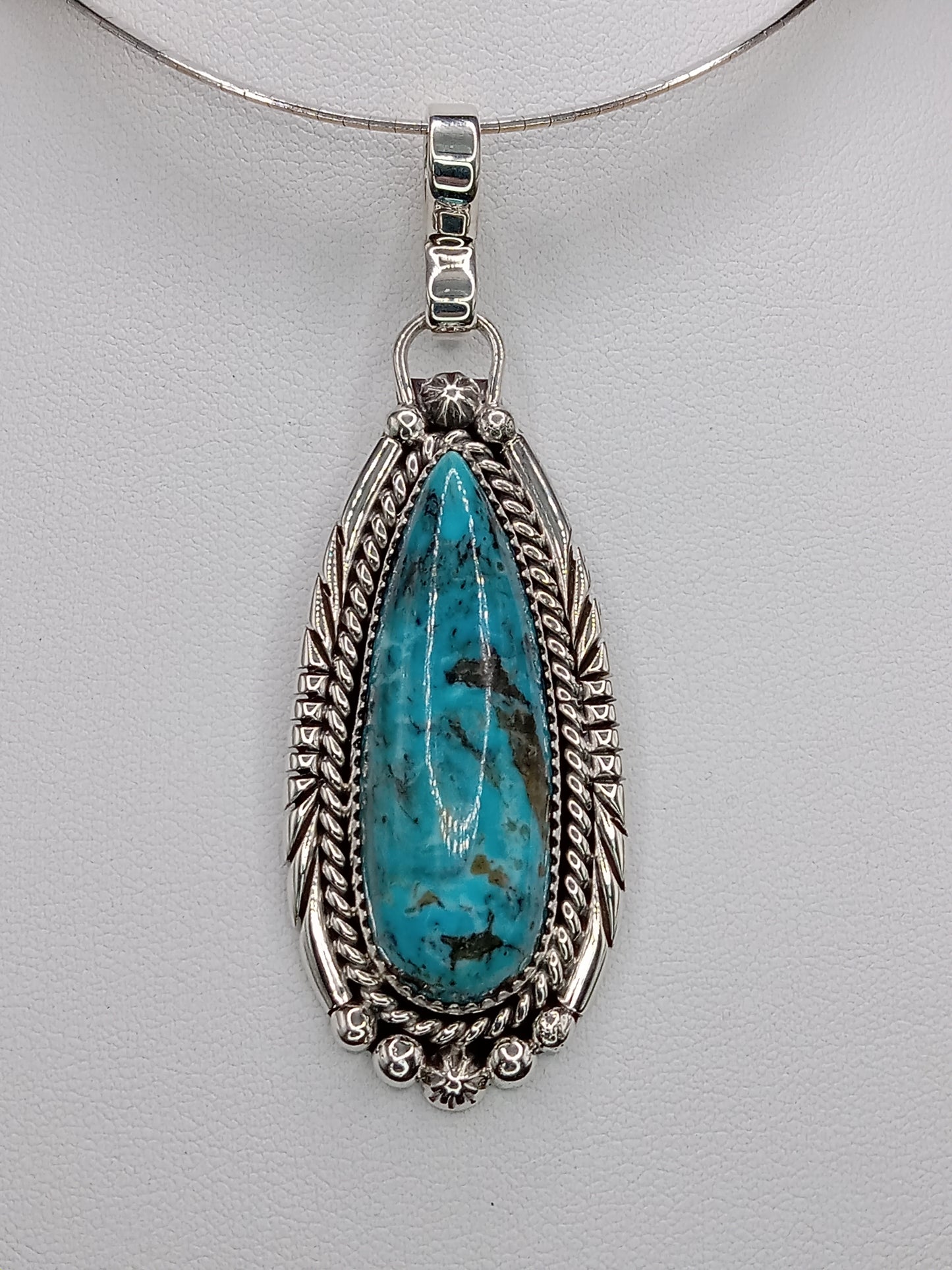 Desert Treasure:  Turquoise Pendent, set in Sterling Silver