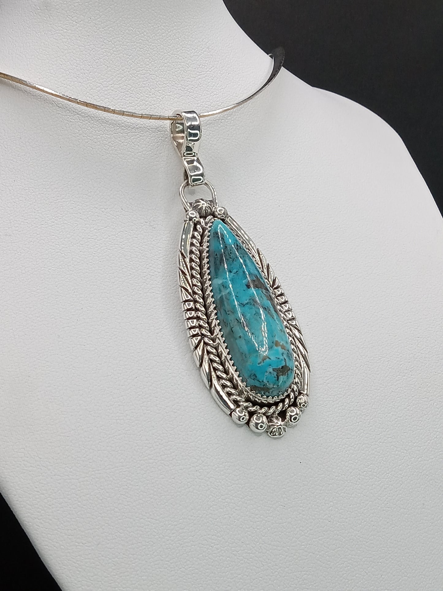 Desert Treasure:  Turquoise Pendent, set in Sterling Silver