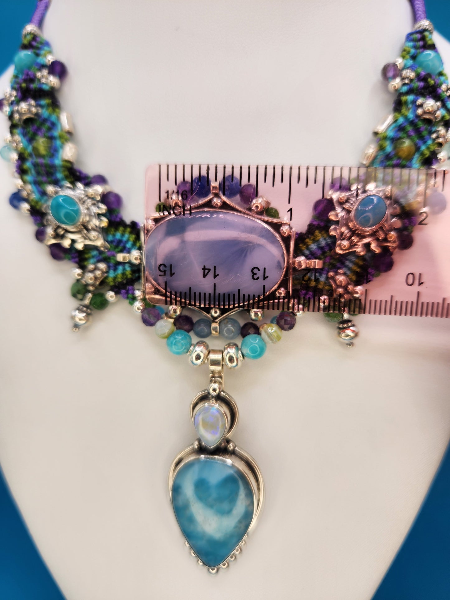 Isha Elafi - Larimar Opal Turquoise Necklace