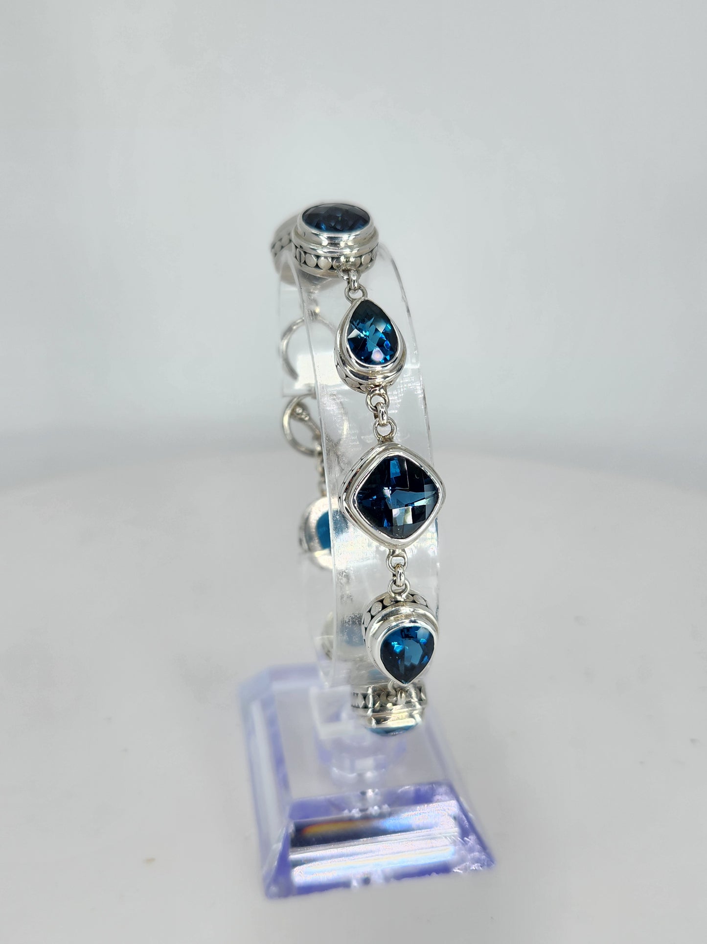 Janice Carson -  London Blue Topaz Multi-Stone Bracelet Set In Sterling Silver