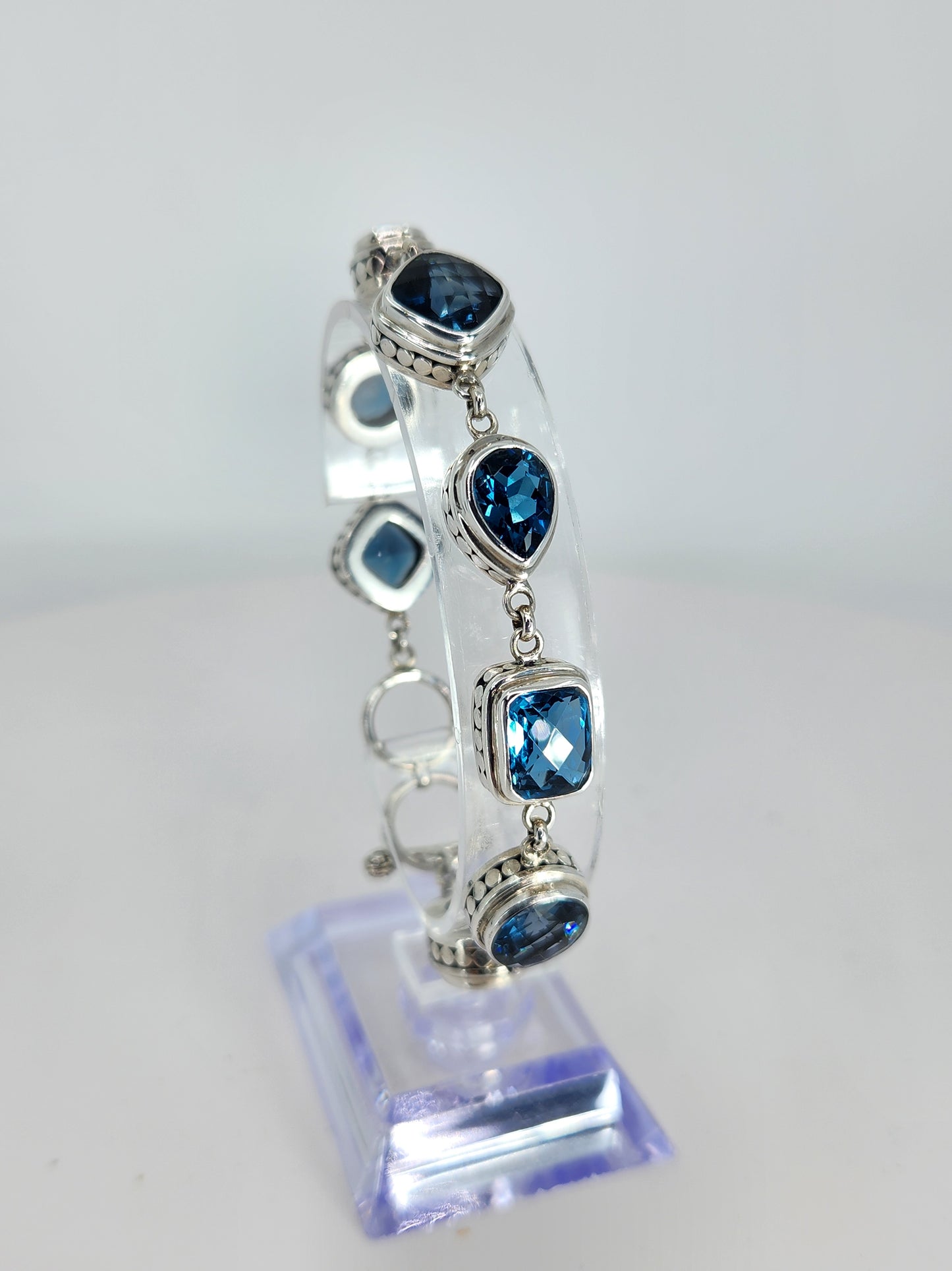 Janice Carson -  London Blue Topaz Multi-Stone Bracelet Set In Sterling Silver