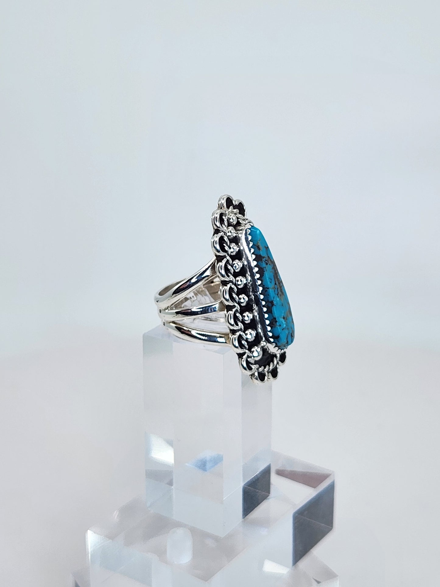 Desert Treasure:  Turquoise Ring Set in Sterling Silver