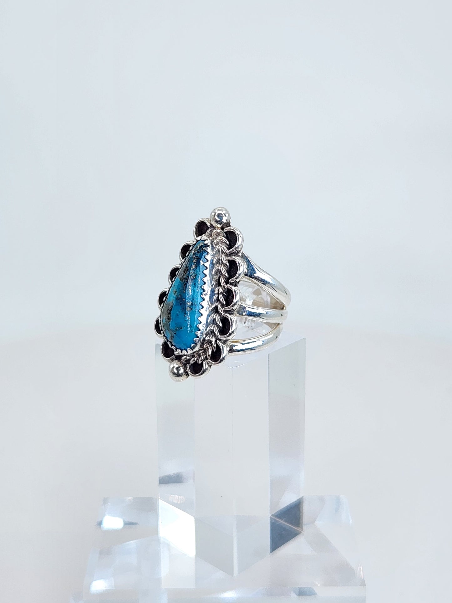 Desert Treasure:  Turquoise Ring Set in Sterling Silver