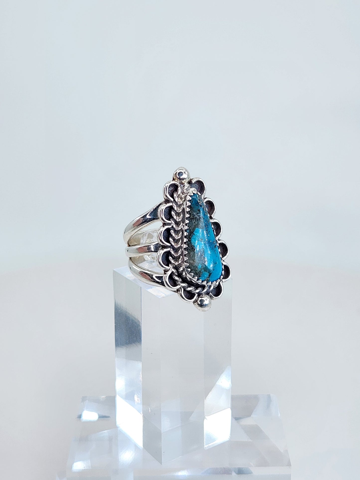 Desert Treasure:  Turquoise Ring Set in Sterling Silver