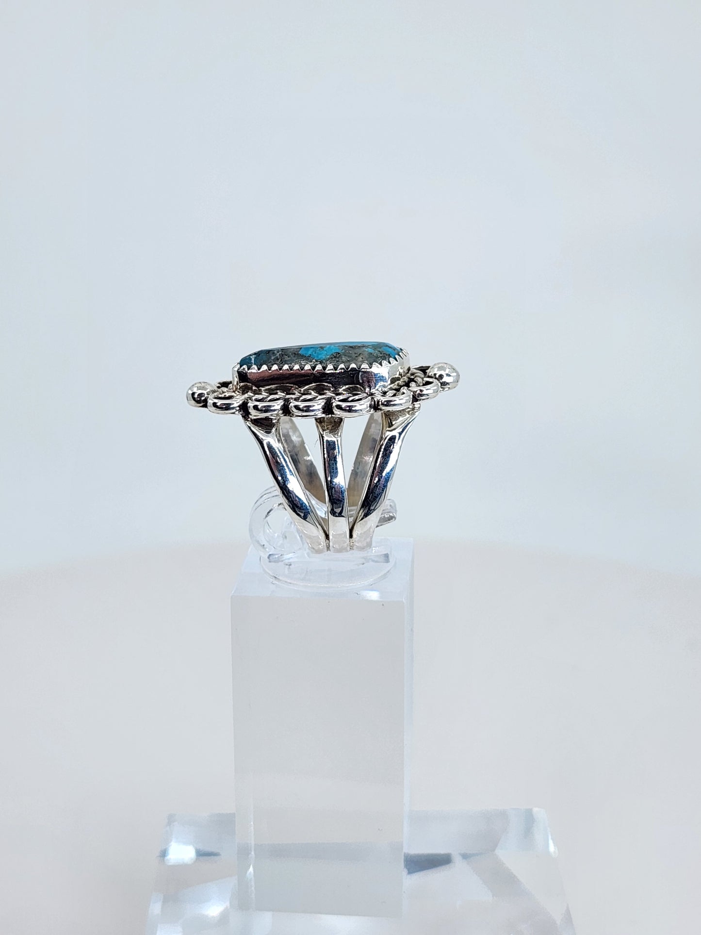 Desert Treasure:  Turquoise Ring Set in Sterling Silver