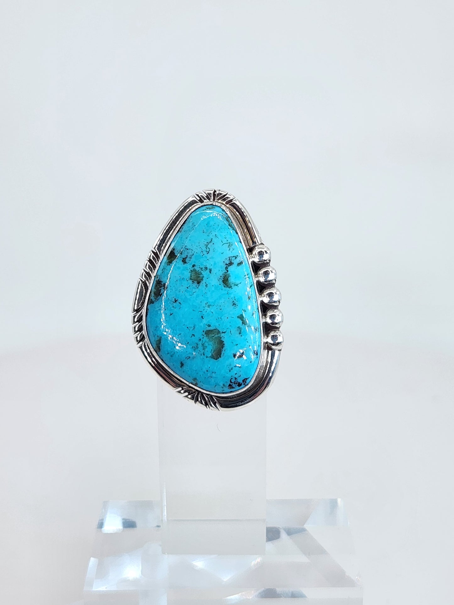 Desert Treasure:  Turquoise Ring Set in Sterling Silver