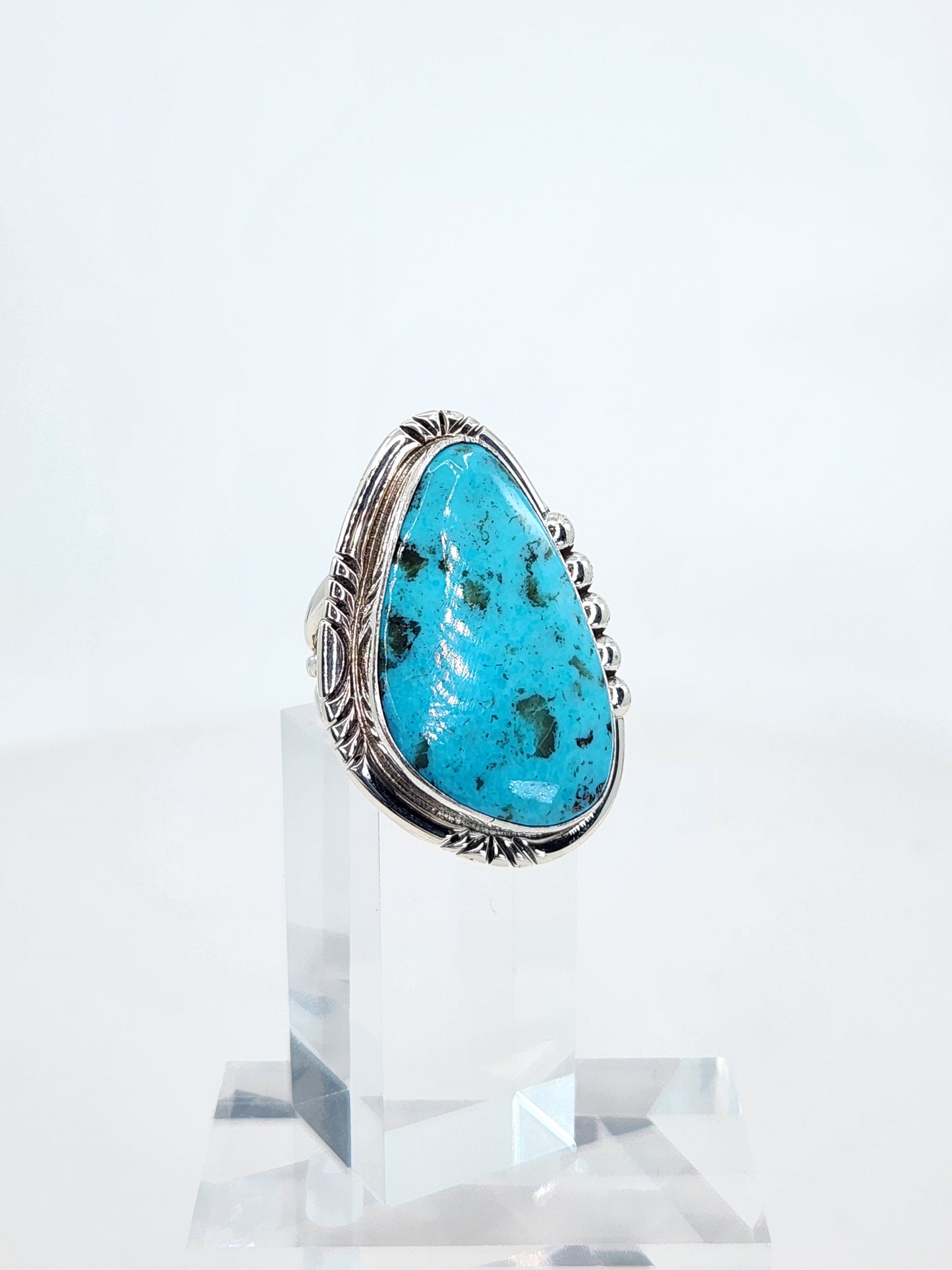 Desert Treasure:  Turquoise Ring Set in Sterling Silver