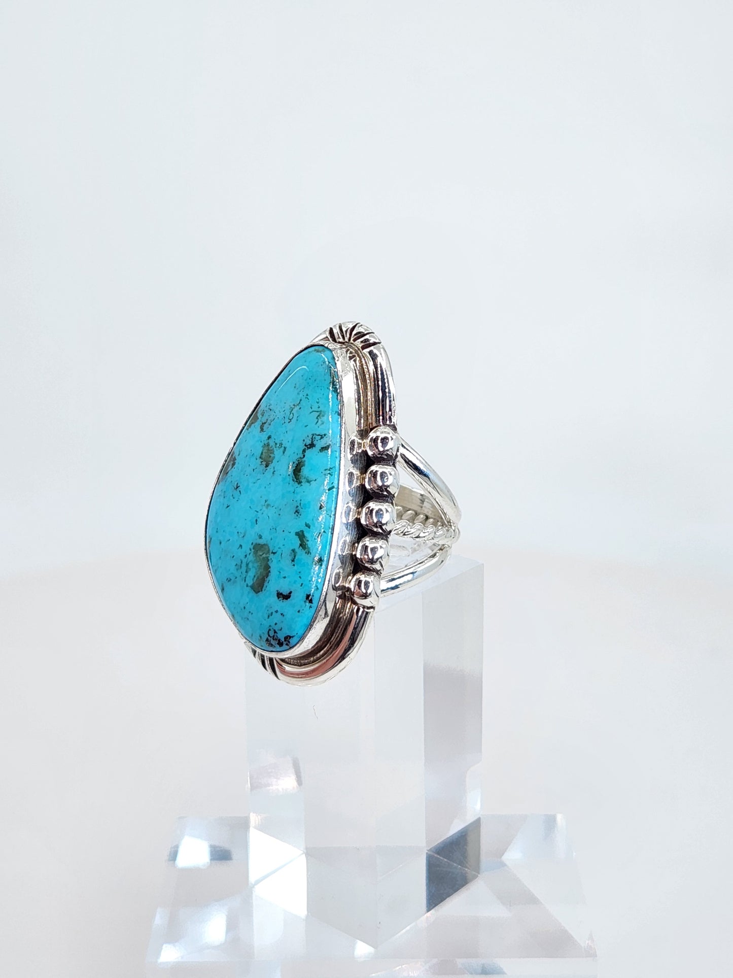 Desert Treasure:  Turquoise Ring Set in Sterling Silver