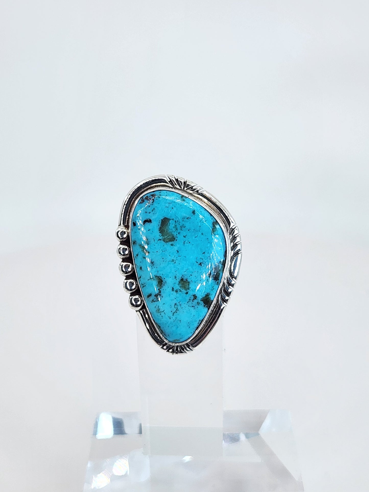 Desert Treasure:  Turquoise Ring Set in Sterling Silver