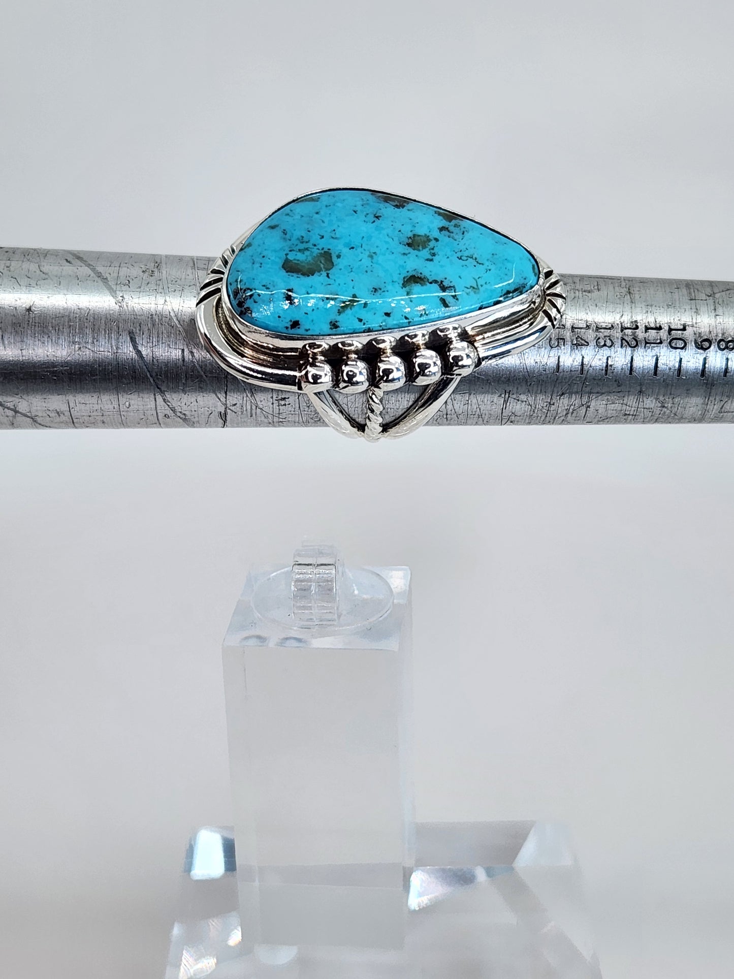 Desert Treasure:  Turquoise Ring Set in Sterling Silver