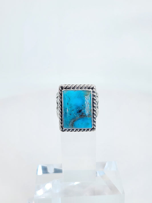 Desert Treasure:  Turquoise Ring Set in Sterling Silver