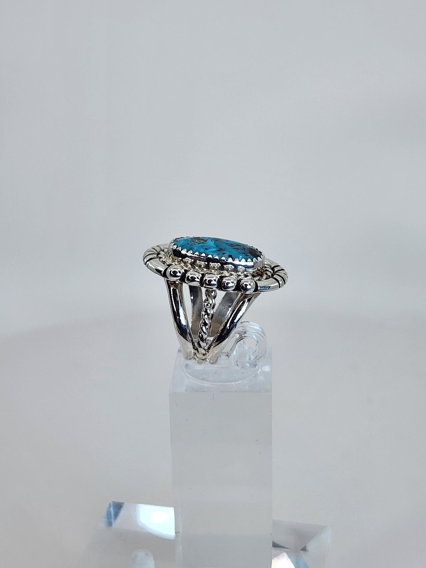 Desert Treasure:  Turquoise Ring Set in Sterling Silver