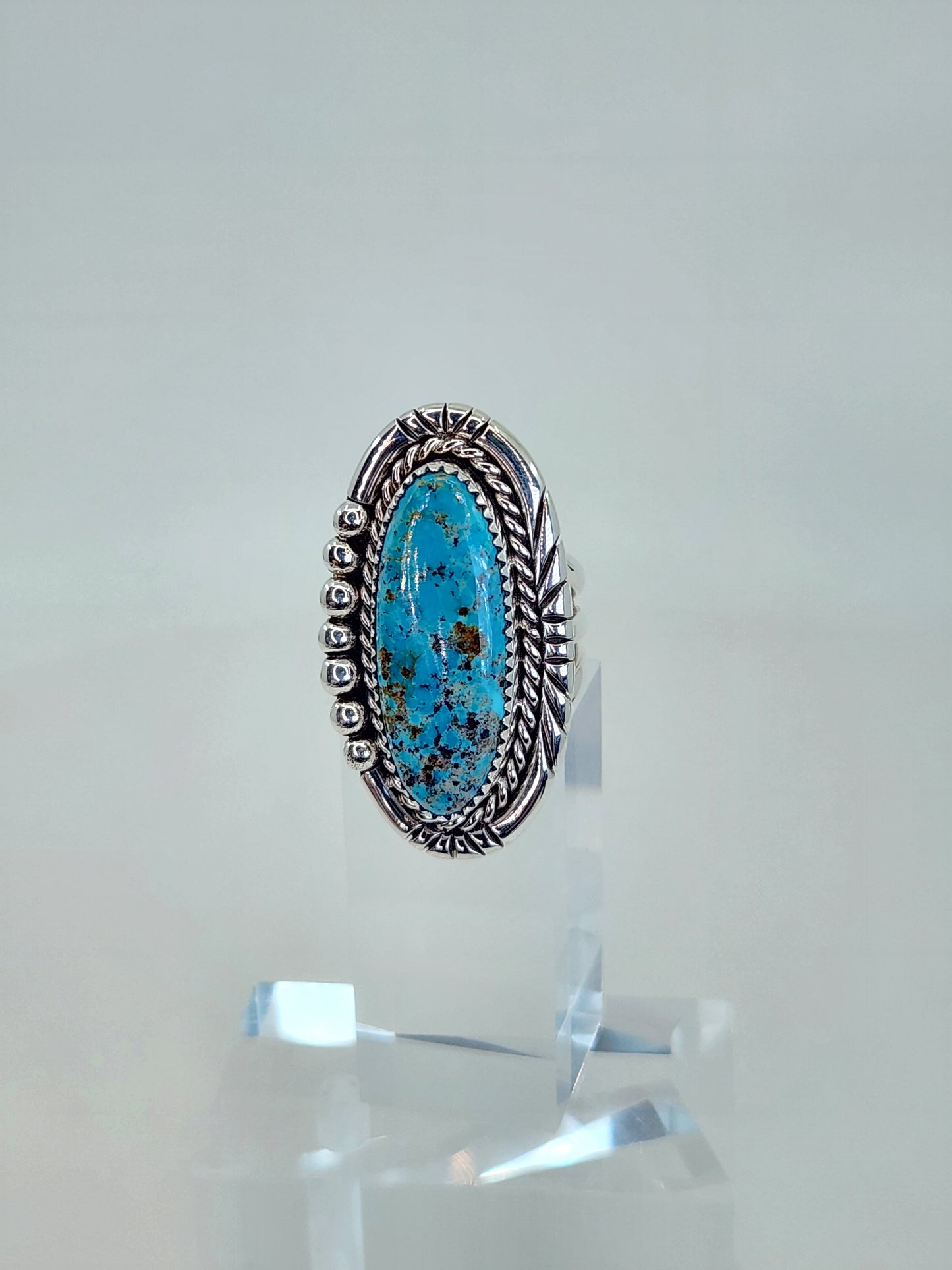 Desert Treasure:  Turquoise Ring Set in Sterling Silver