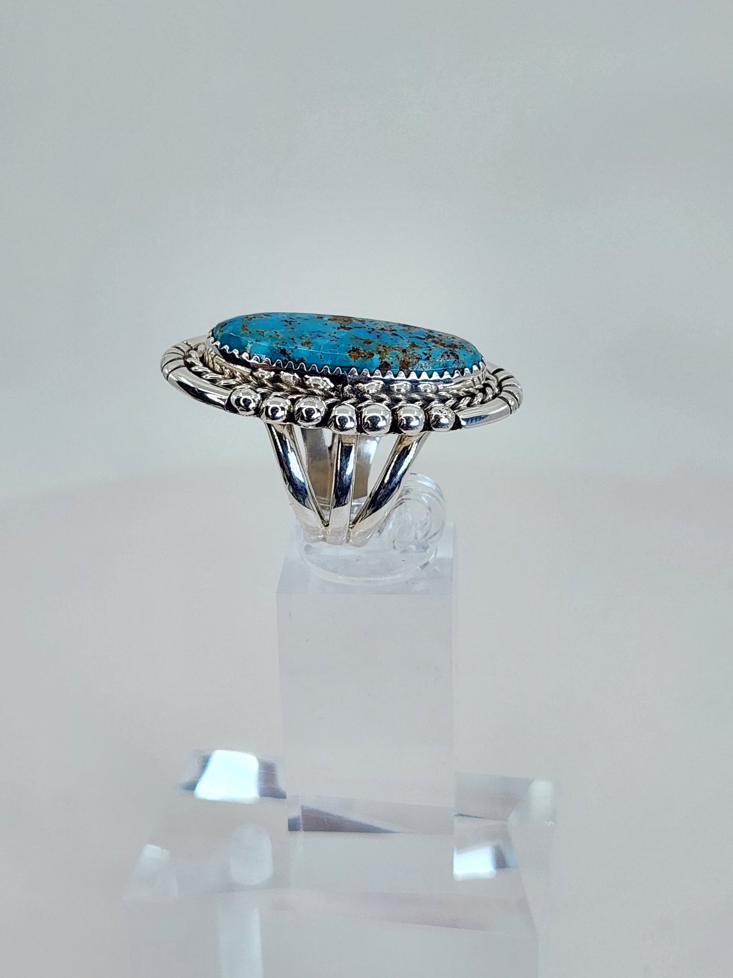 Desert Treasure:  Turquoise Ring Set in Sterling Silver