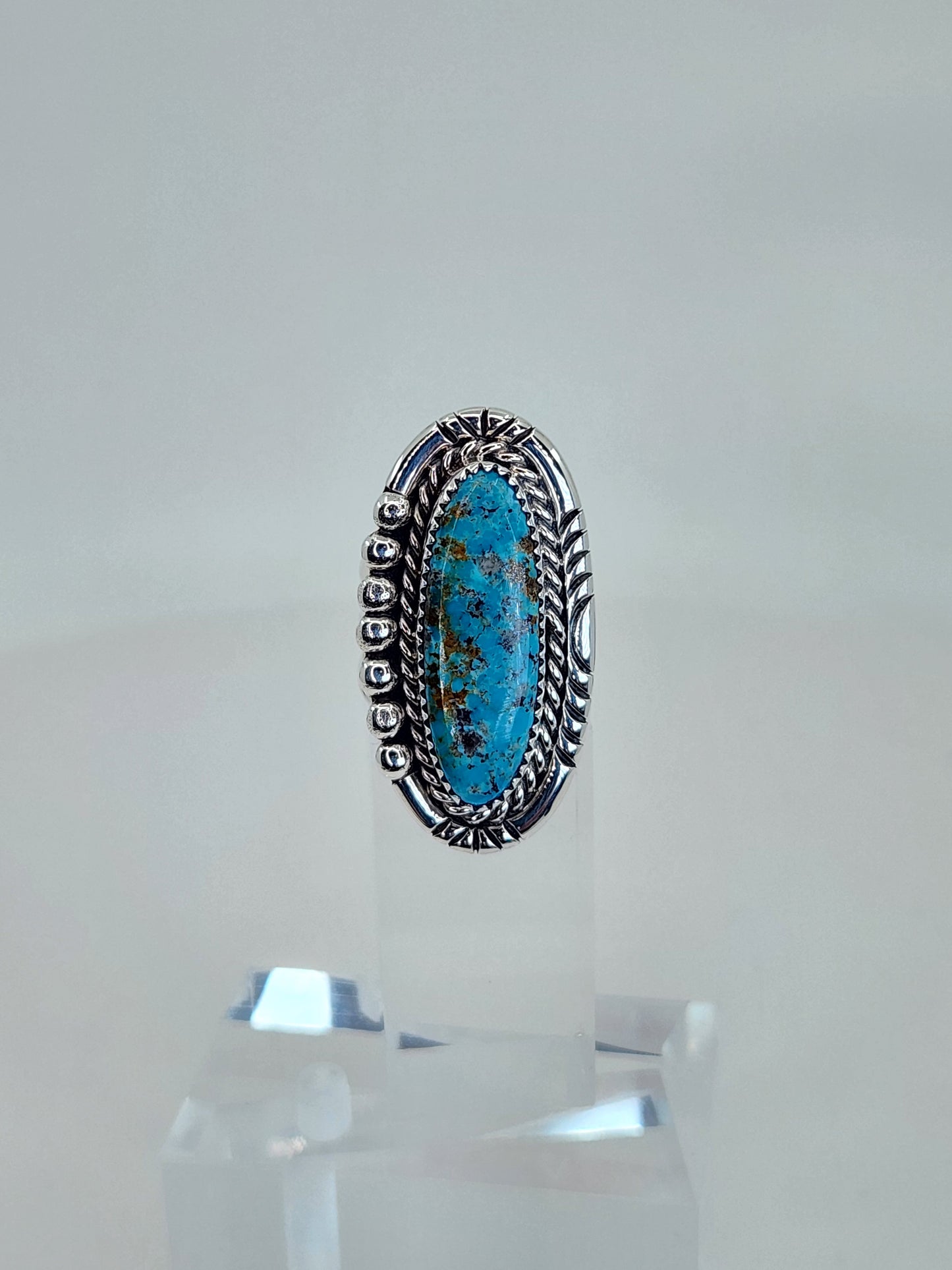 Desert Treasure:  Turquoise Ring Set in Sterling Silver