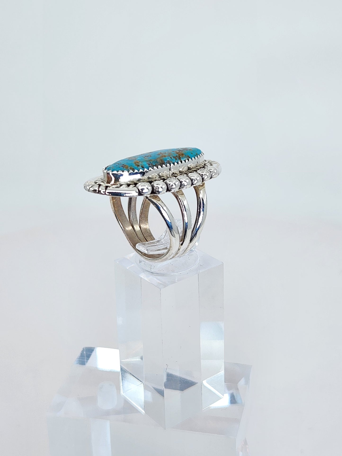 Desert Treasure:  Turquoise Ring Set in Sterling Silver