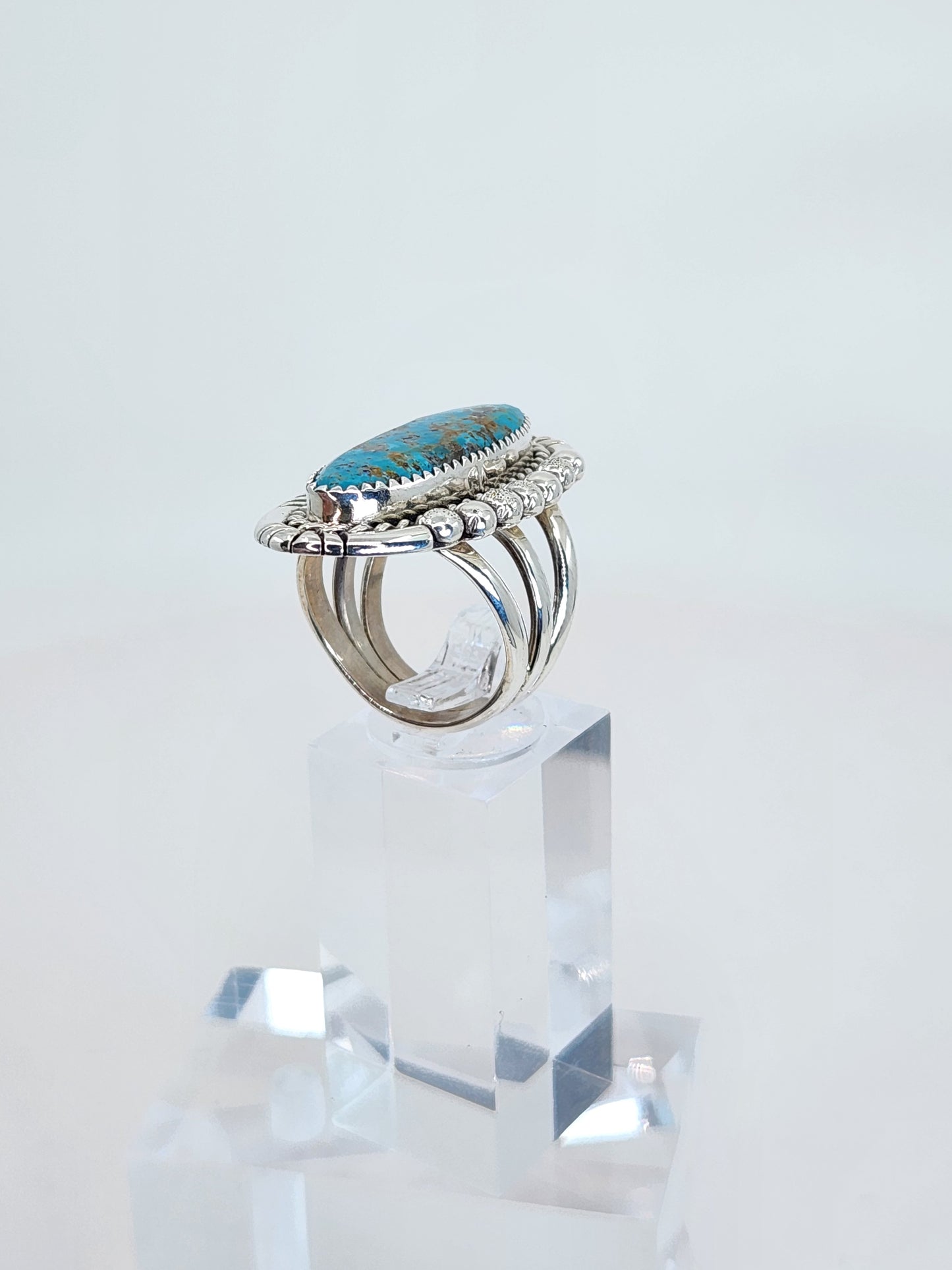 Desert Treasure:  Turquoise Ring Set in Sterling Silver