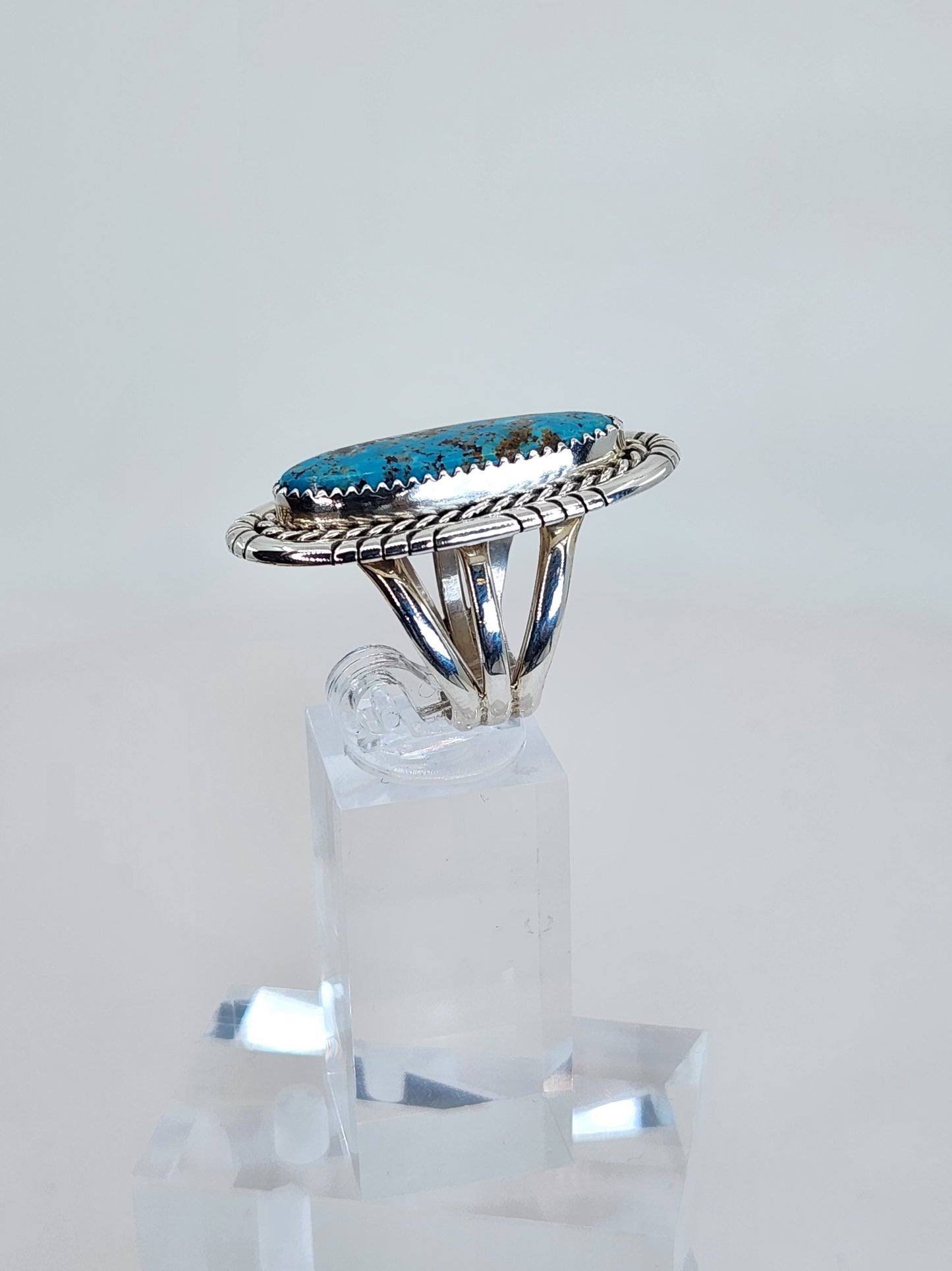 Desert Treasure:  Turquoise Ring Set in Sterling Silver