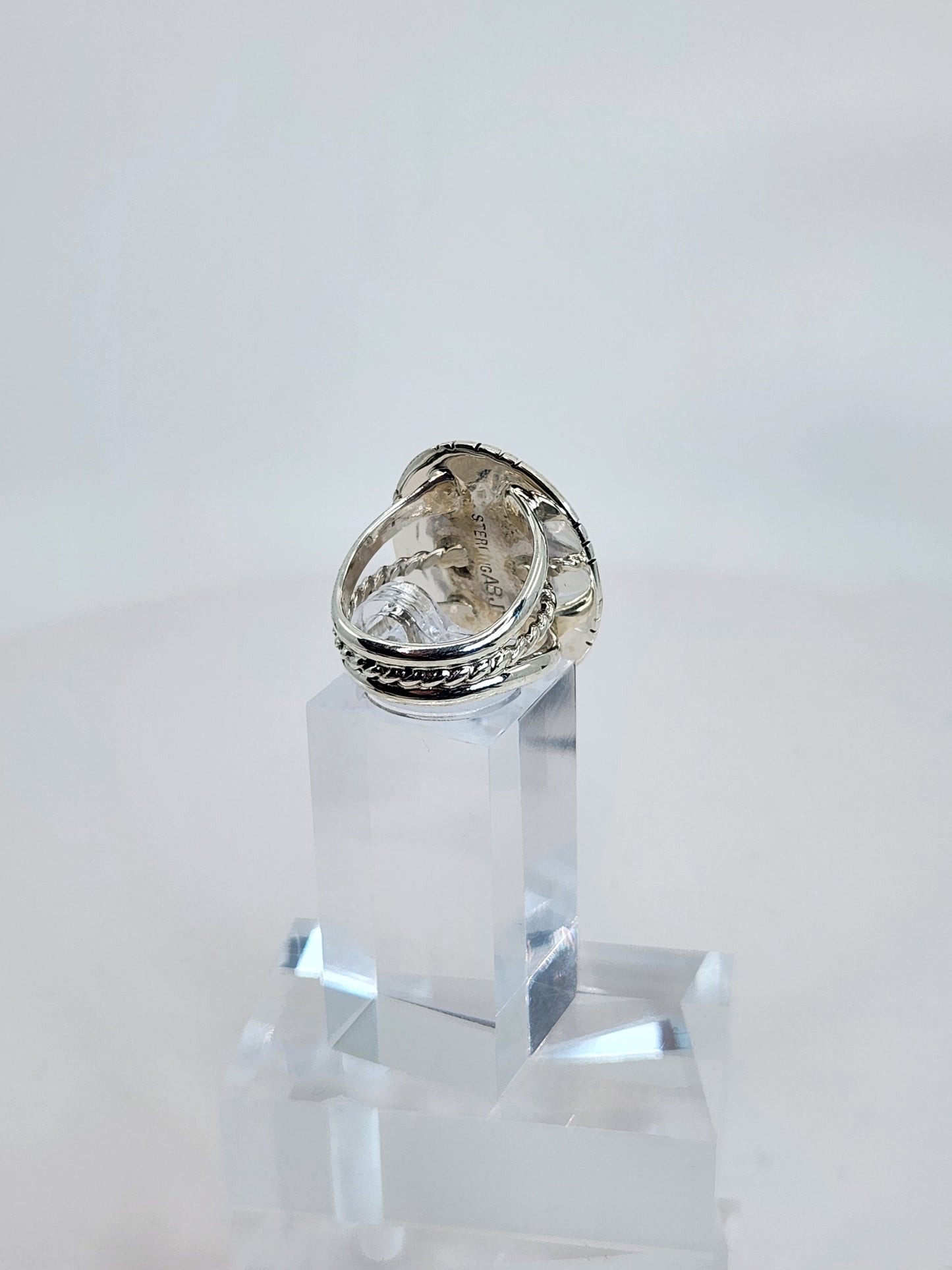 Desert Treasure:  White Buffalo Turquoise Ring Set in Sterling Silver