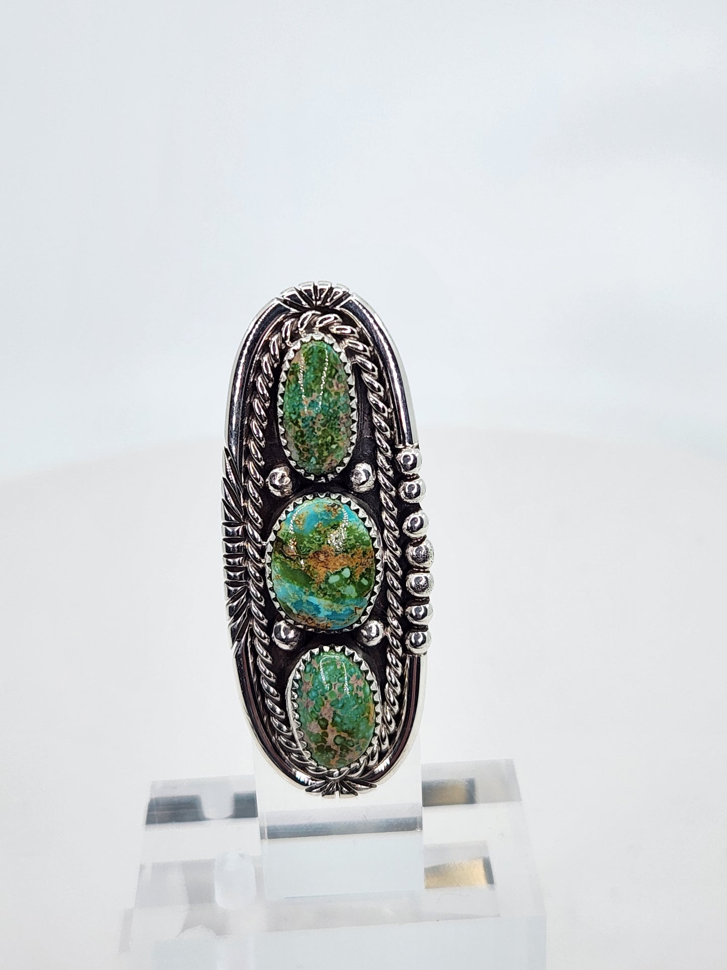 Desert Treasure:  Turquoise Ring Set in Sterling Silver