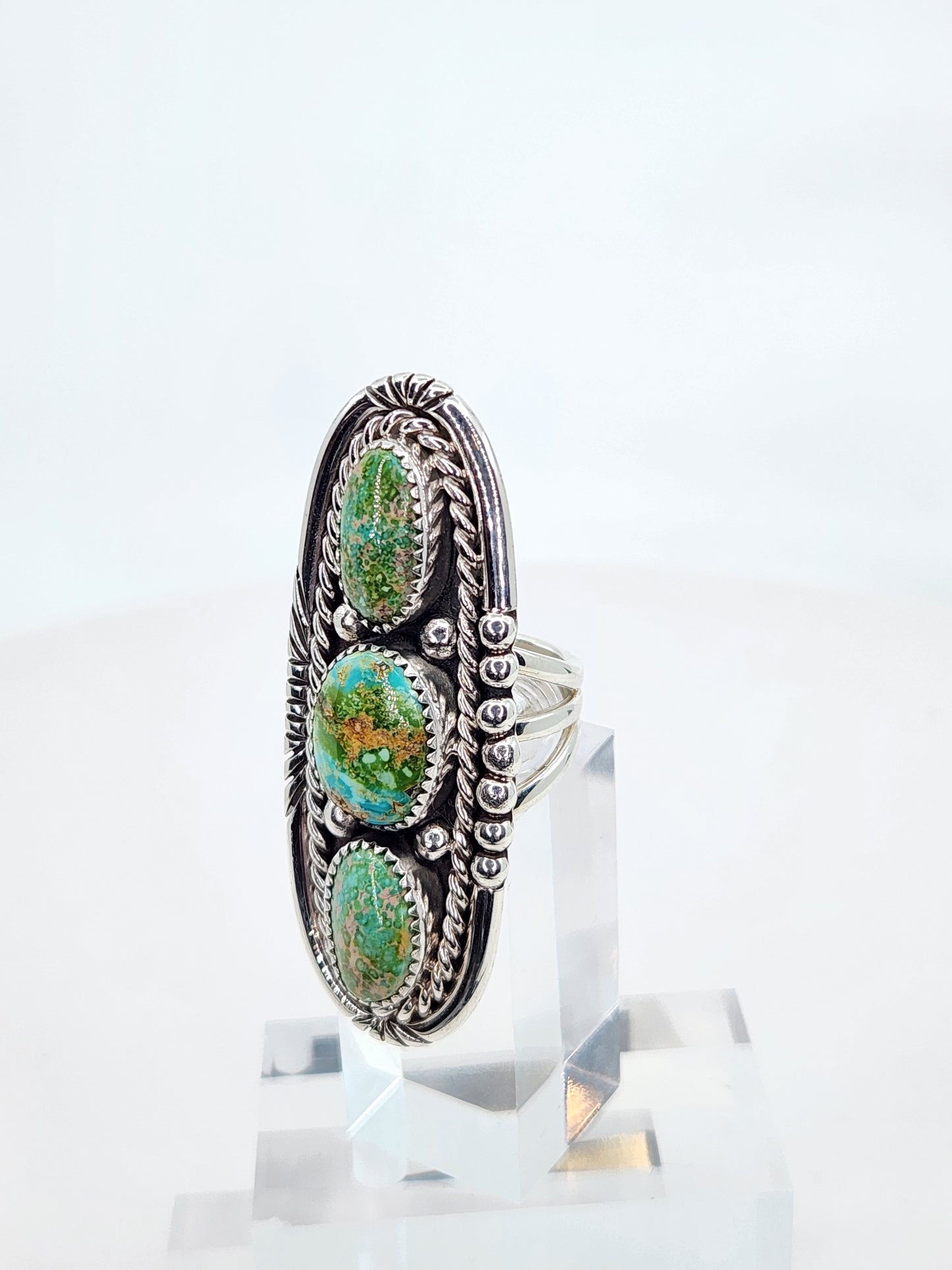 Desert Treasure:  Turquoise Ring Set in Sterling Silver