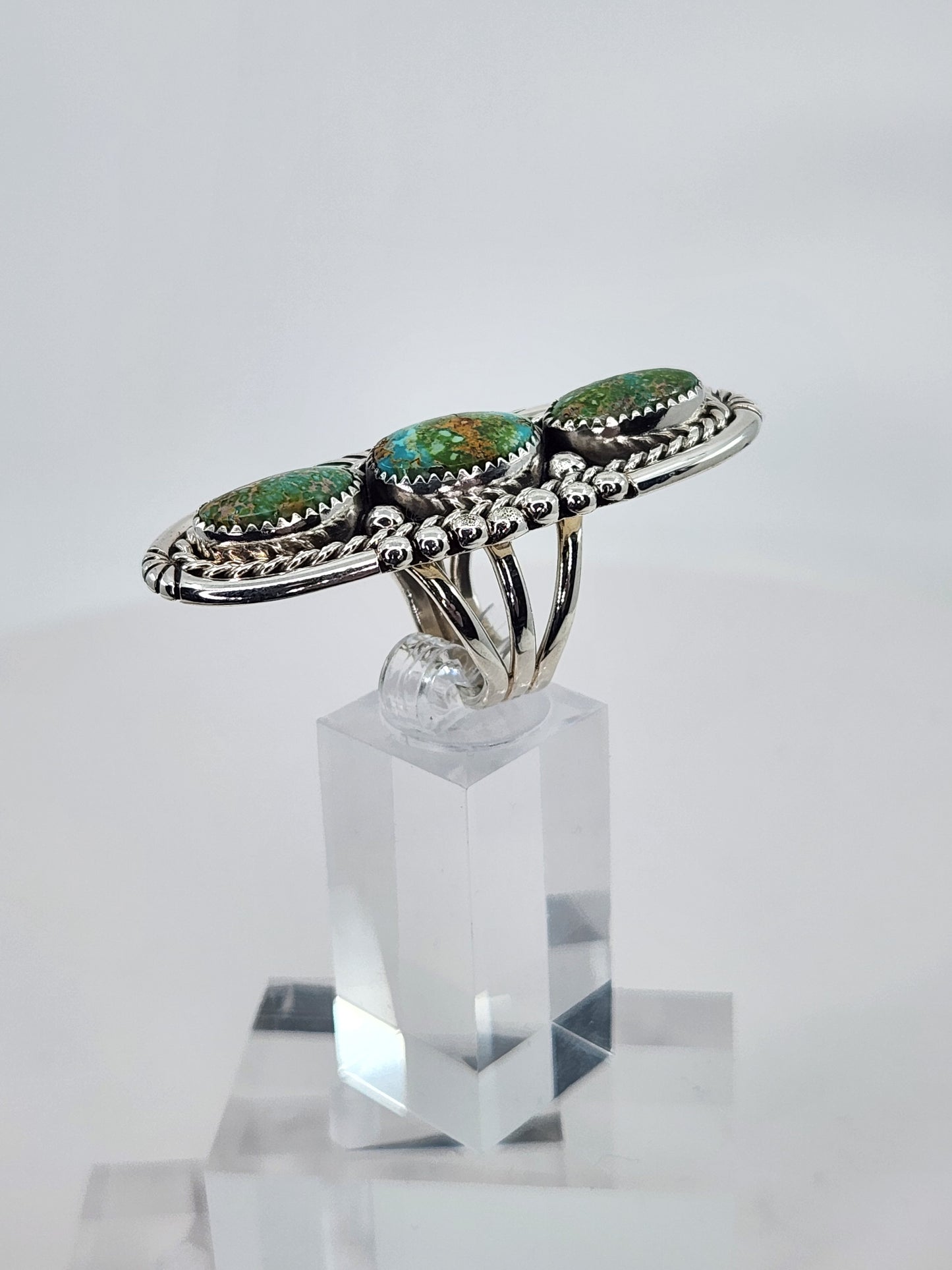 Desert Treasure:  Turquoise Ring Set in Sterling Silver