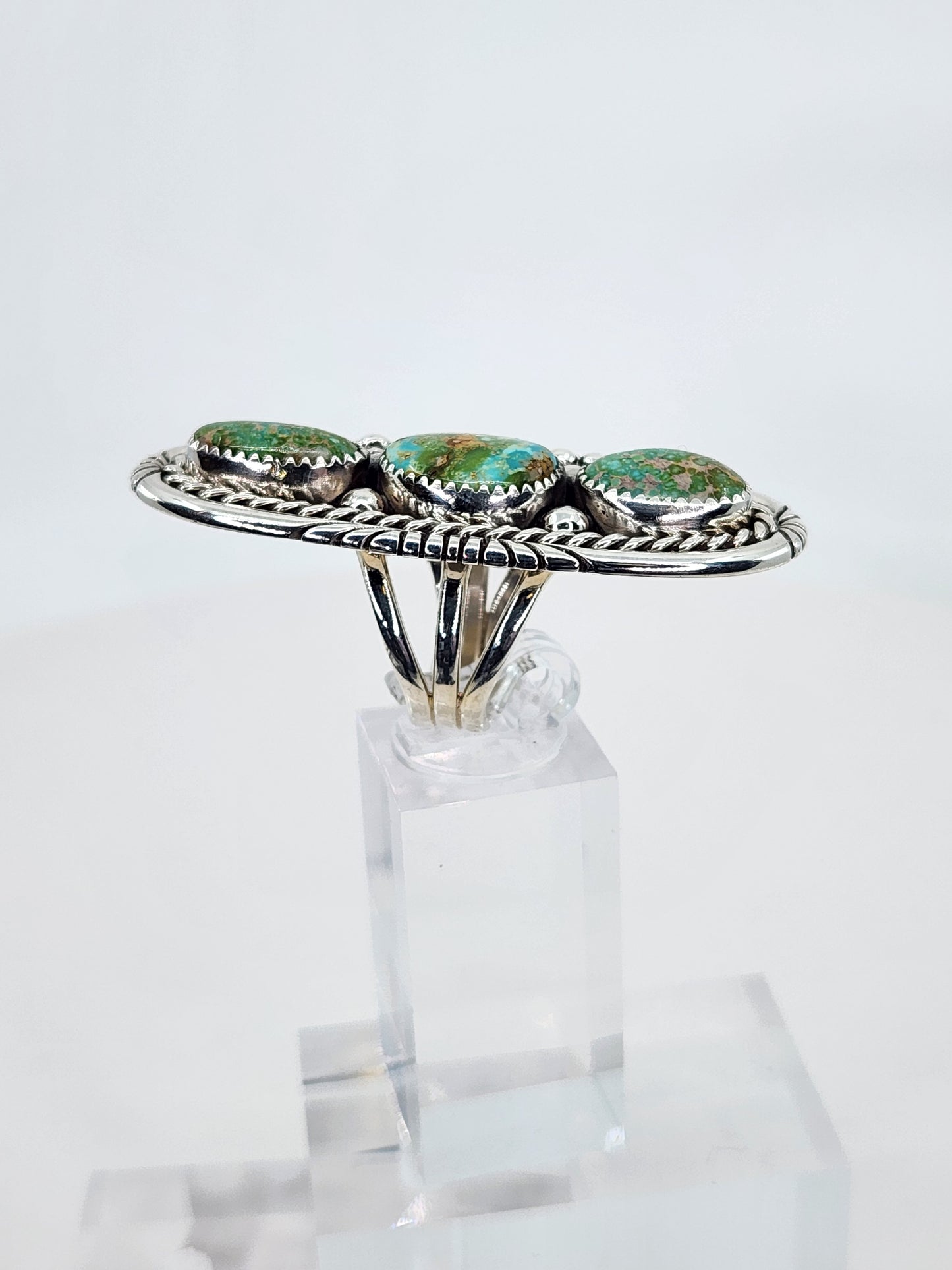 Desert Treasure:  Turquoise Ring Set in Sterling Silver