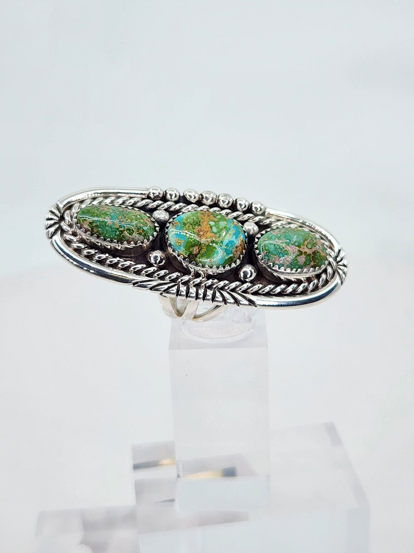 Desert Treasure:  Turquoise Ring Set in Sterling Silver