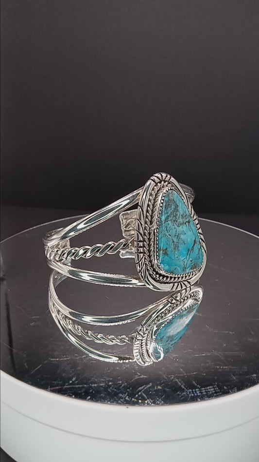 Desert Treasure: Kingman Turquoise Cuff Bracelet