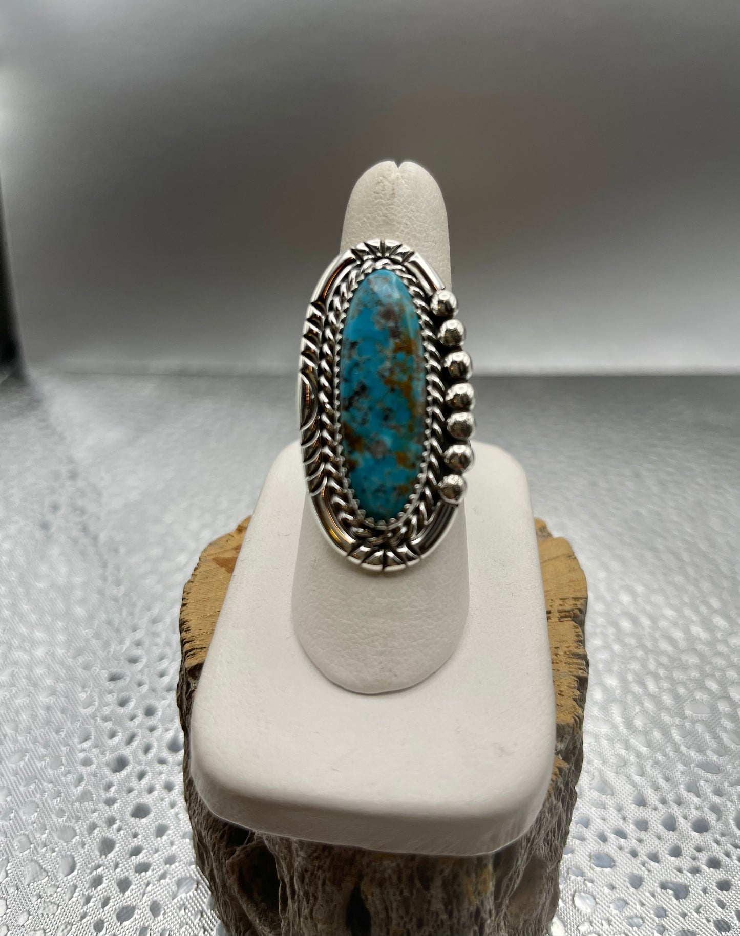 Desert Treasure:  Turquoise Ring Set in Sterling Silver