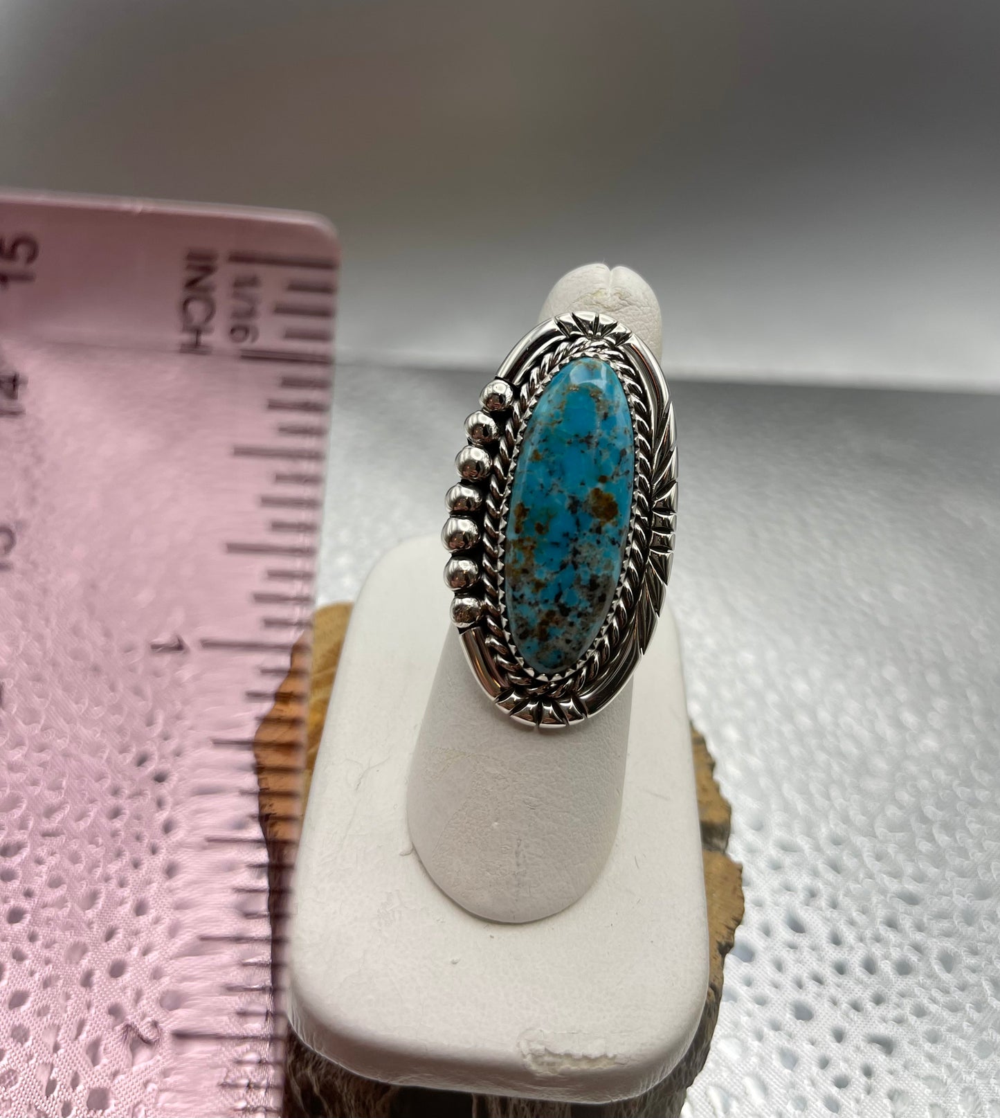 Desert Treasure: Oval Turquoise Ring in Sterling Silver