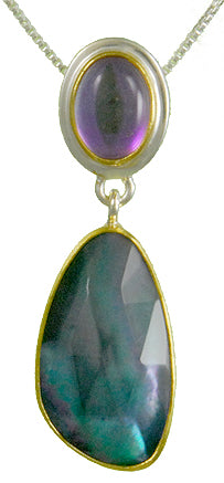 Michou Cascade Iridescence - Sterling Silver and 22K Gold Vermeil Pendant