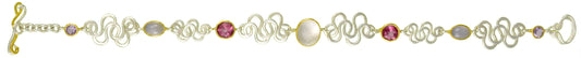Michou Cascade Ribbon Dance Collection -  Multi stone link bracelet