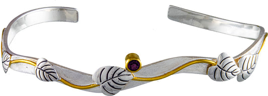 Sterling Silver Bracelet with Rhodolite Garnet