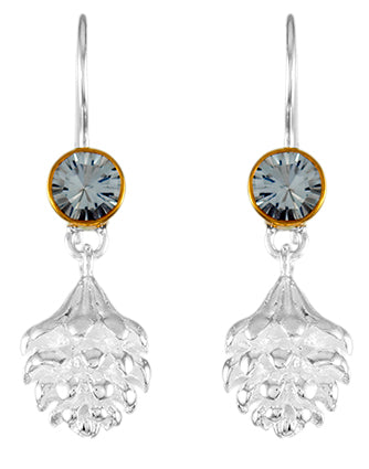 Sterling Silver Earring with Green Amethyst