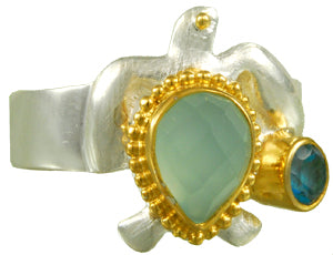 Sterling Silver Ring with Peruvian Calcite