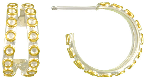 Sterling Silver and 22K Gold Vermeil Earring