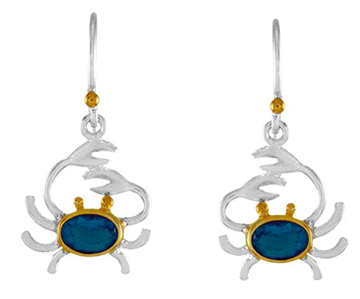 Sterling Silver and 22K Gold Vermeil Earring