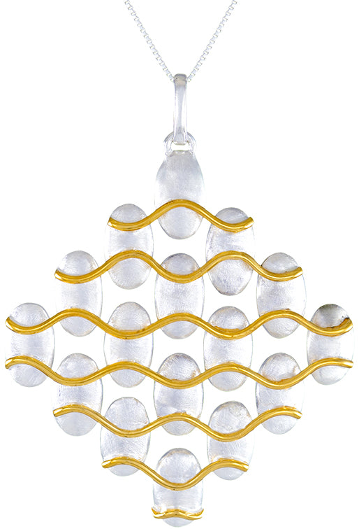 Sterling Silver and 22K Gold Vermeil Pendant
